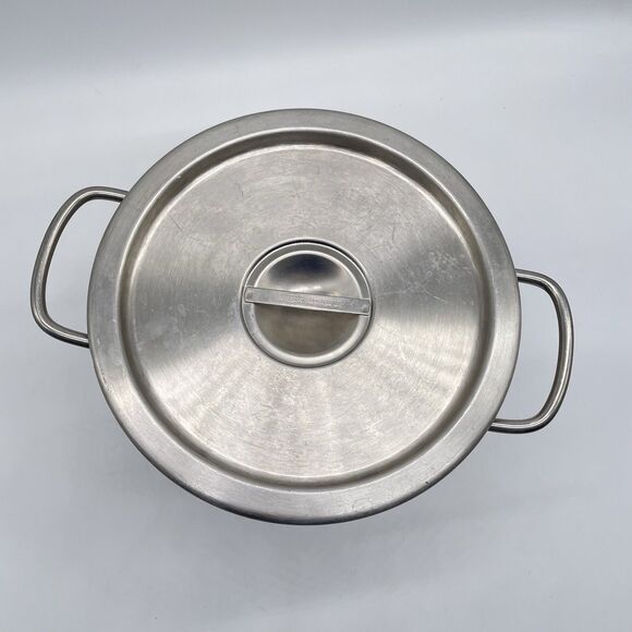 Vintage Vollrath Stainless Steel Stock Pot 8 Qt 9”x9” w/ Lid NSF USA - Picture 8 of 11